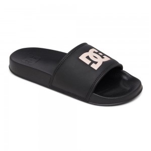 DC Shoes Badeslippers Dames Zwart Roze | DHA43R-254