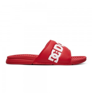 DC Shoes Bolsa SE Badeslippers Heren Rood Wit | JVP74U-766