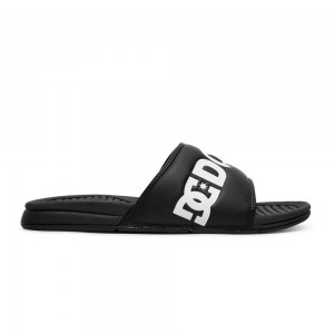 DC Shoes Bolsa SE Badeslippers Heren Zwart Wit | LJE82S-099