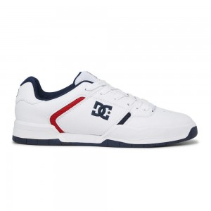 DC Shoes Central Leren Schoenen Heren Wit Blauw | NDU45Q-036