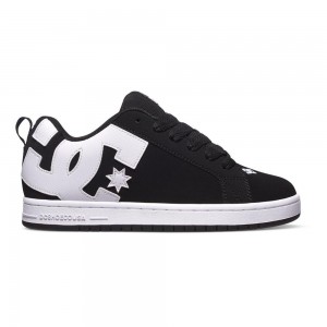 DC Shoes Court Graffik Leren Schoenen Heren Zwart Wit | IDA27E-731