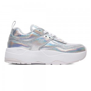 DC Shoes E.Tribeka Platform SE Schoenen Dames Zilver | JYS26A-876