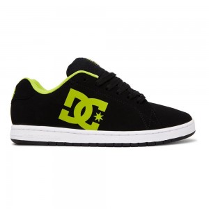 DC Shoes Gaveler Leren Schoenen Heren Zwart Groen | EQC64F-622