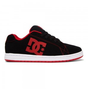 DC Shoes Gaveler Leren Schoenen Heren Zwart Rood | HHQ00O-324