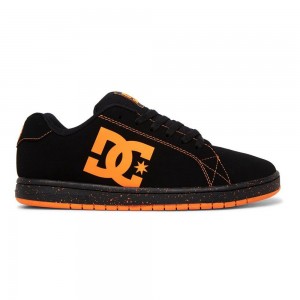 DC Shoes Gaveler Leren Schoenen Heren Zwart Oranje | BAZ43W-546