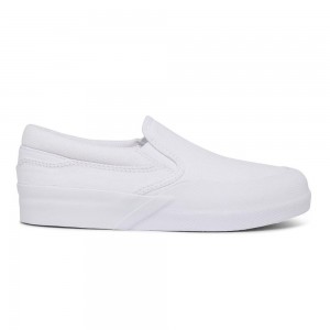 DC Shoes Infinite Leren Slip-On Schoenen Kinderen Wit | EVY02Z-319