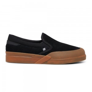 DC Shoes Infinite Leren Slip-On Schoenen Kinderen Zwart Bruin | TZN50A-372