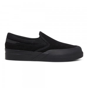 DC Shoes Infinite Leren Slip-On Schoenen Kinderen Zwart | IDE85I-287