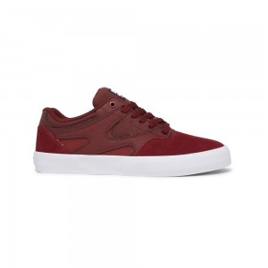 DC Shoes Kalis Vulc Leren Schoenen Heren Rood | BSB56E-532