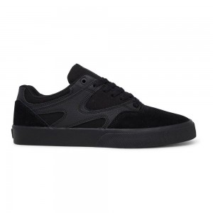 DC Shoes Kalis Vulc Leren Schoenen Heren Zwart | WAT05M-436