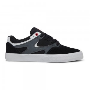 DC Shoes Kalis Vulc Leren Schoenen Heren Zwart Grijs | OFS90Q-386