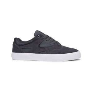 DC Shoes Kalis Vulc S Suede Schoenen Heren Grijs Zwart | UCI50U-243