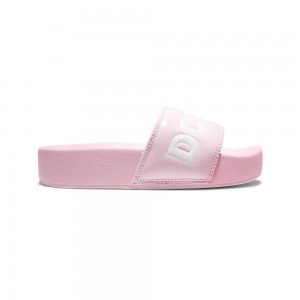 DC Shoes Platform Badeslippers Dames Roze Wit | EFW06F-383