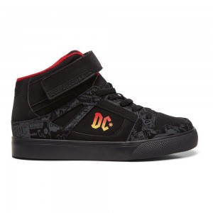 DC Shoes Pure Hi AC/DC Schoenen Kinderen Zwart Rood | OYC14U-960