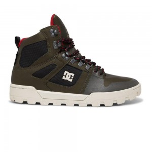 DC Shoes Pure Hi Weather Resistant Kanten-Up Laarzen Heren Groen Zwart | UUI88S-386