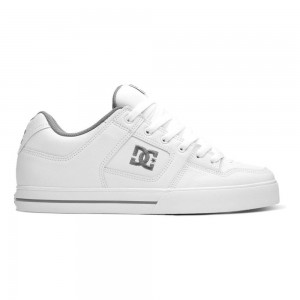 DC Shoes Pure Leren Schoenen Heren Wit Grijs | WWD67L-538