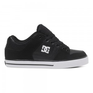 DC Shoes Pure Leren Schoenen Heren Zwart Wit | SUG51P-237