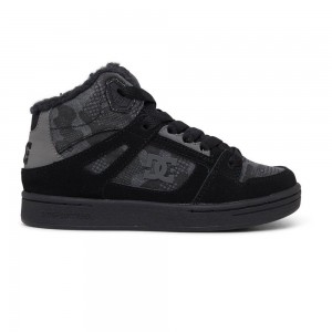 DC Shoes Pure WNT High-Top Schoenen Kinderen Zwart Camo | IOT80V-289