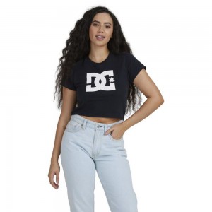 DC Shoes Star Cropped T-Shirt Dames Zwart | ZCY80F-375