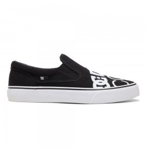 DC Shoes Trase SP Slip-On Schoenen Heren Zwart Wit | KAZ64R-133