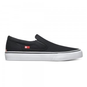 DC Shoes Trase Slip TX Slip-On Schoenen Heren Zwart Wit | JCX91B-636