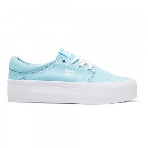 DC Shoes Trase TX Platform Schoenen Dames Blauw Wit | RMW46V-582