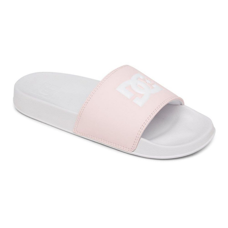 DC Shoes Badeslippers Dames Wit Roze | XLE59Z-744