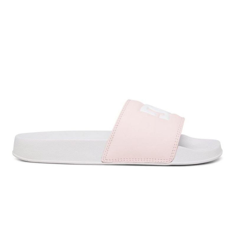 DC Shoes Badeslippers Dames Wit Roze | XLE59Z-744