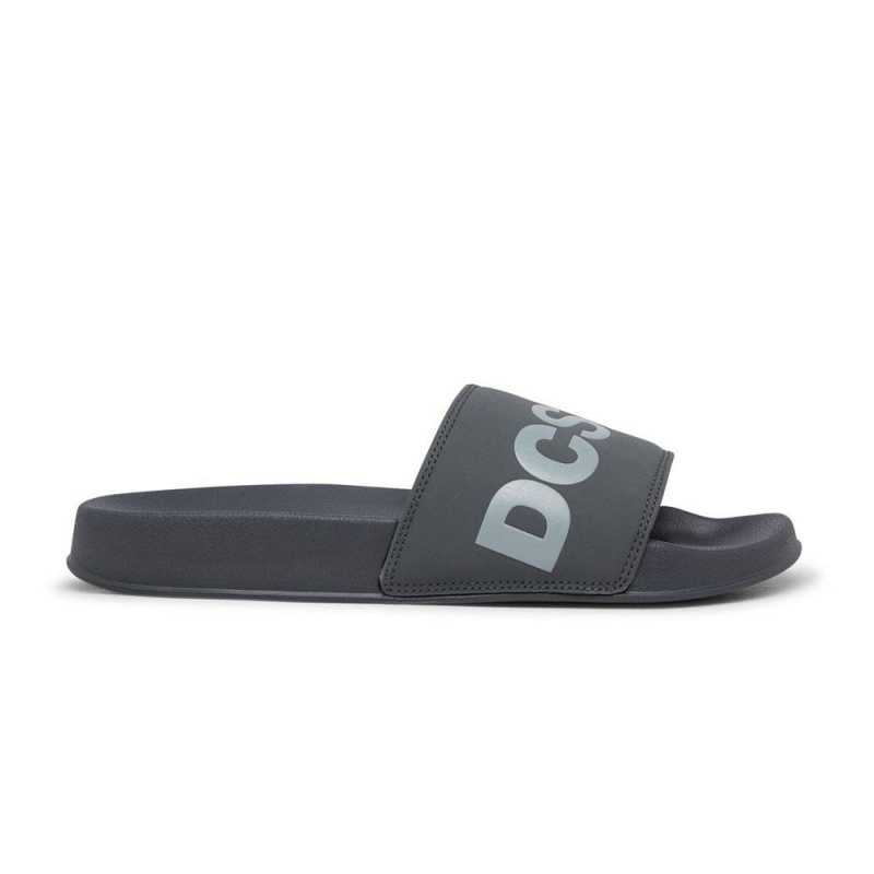 DC Shoes Badeslippers Heren Grijs Rood | MLE97J-098