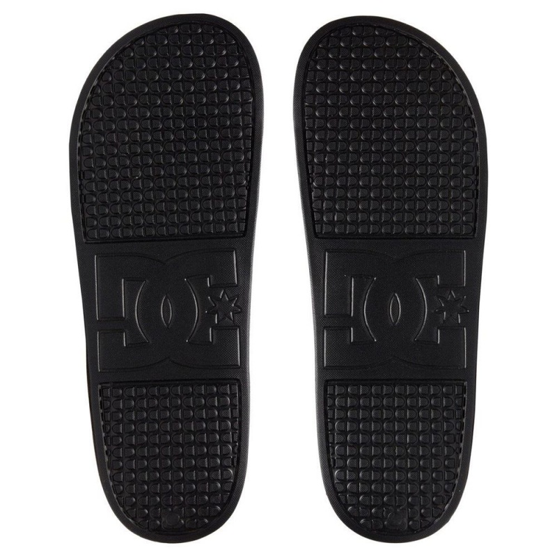 DC Shoes Badeslippers Heren Zwart Wit | VHU93B-440