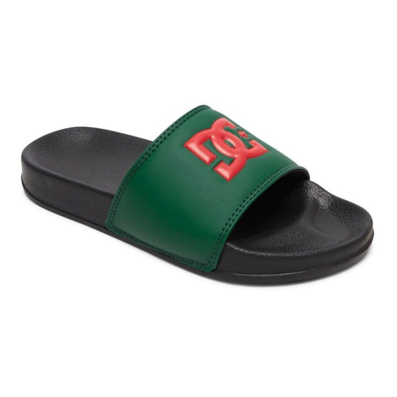 DC Shoes Badeslippers Kinderen Groen Rood | JQO65O-059