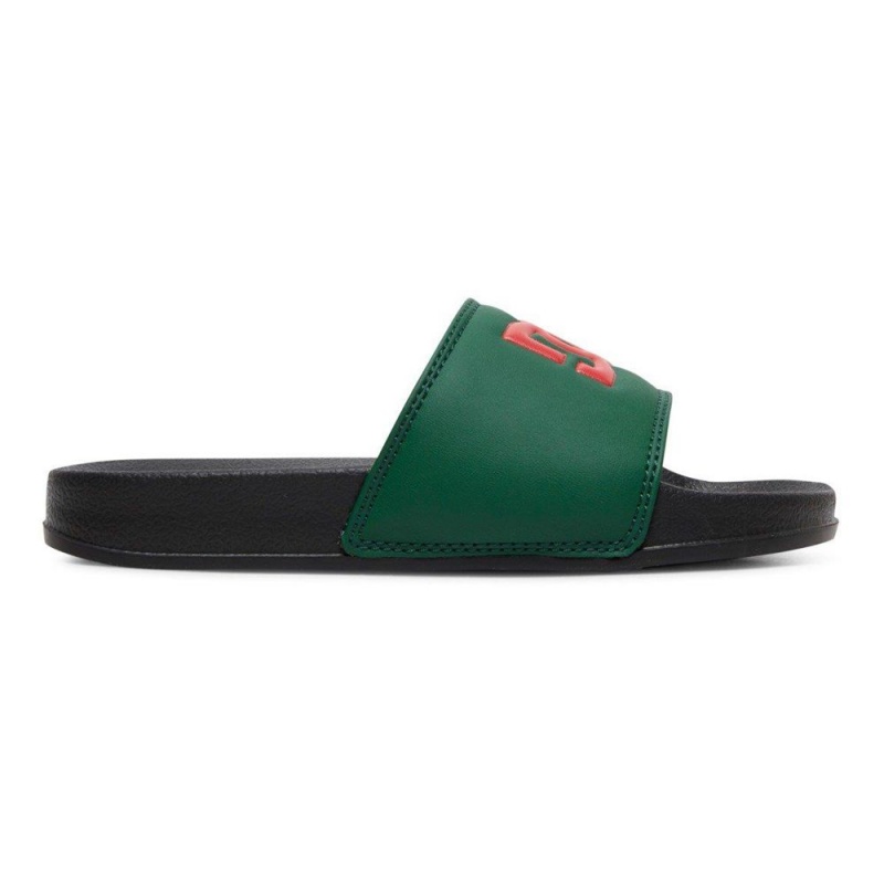 DC Shoes Badeslippers Kinderen Groen Rood | JQO65O-059