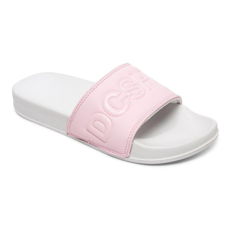 DC Shoes Badeslippers Kinderen Roze Grijs | QGD56K-536