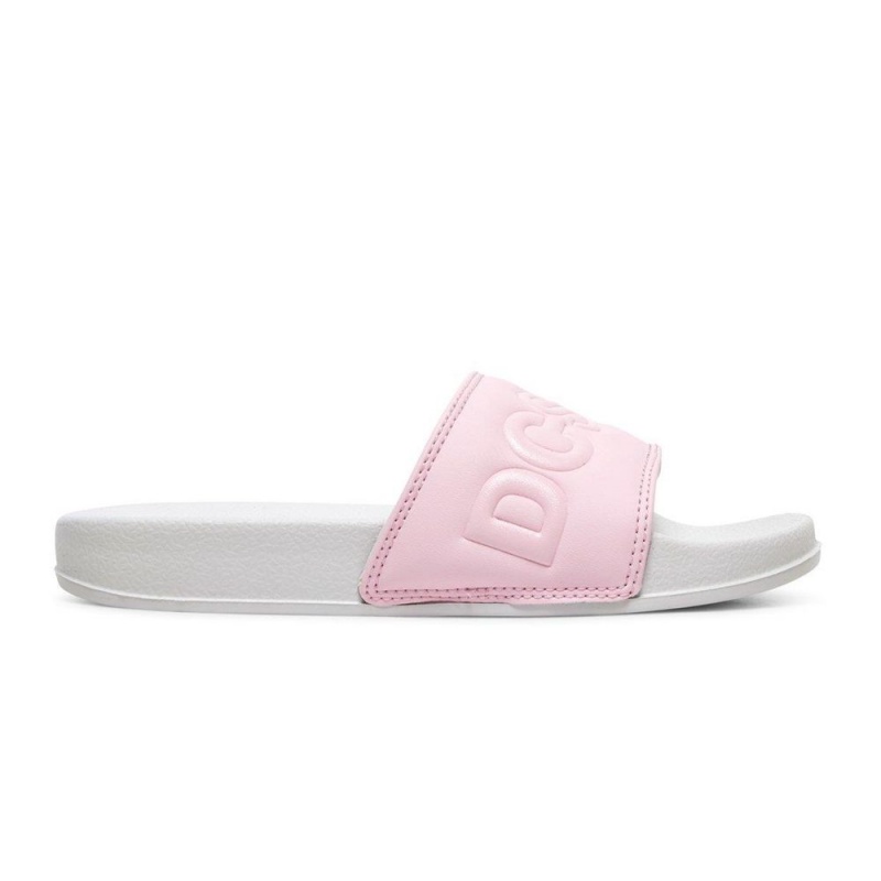 DC Shoes Badeslippers Kinderen Roze Grijs | QGD56K-536