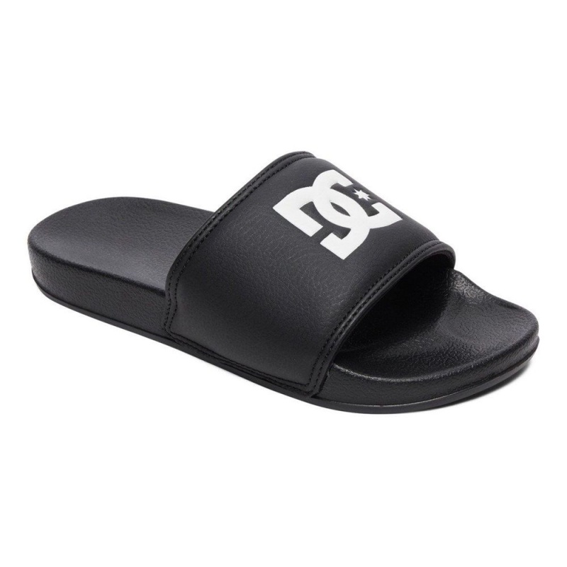 DC Shoes Badeslippers Kinderen Zwart Wit | RON28D-297