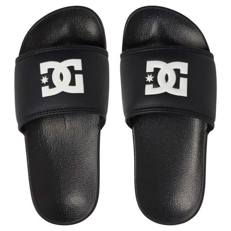 DC Shoes Badeslippers Kinderen Zwart Wit | RON28D-297