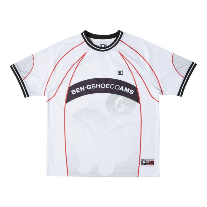 DC Shoes Ben-G Soccer Jersey Heren Wit | SBS39D-950