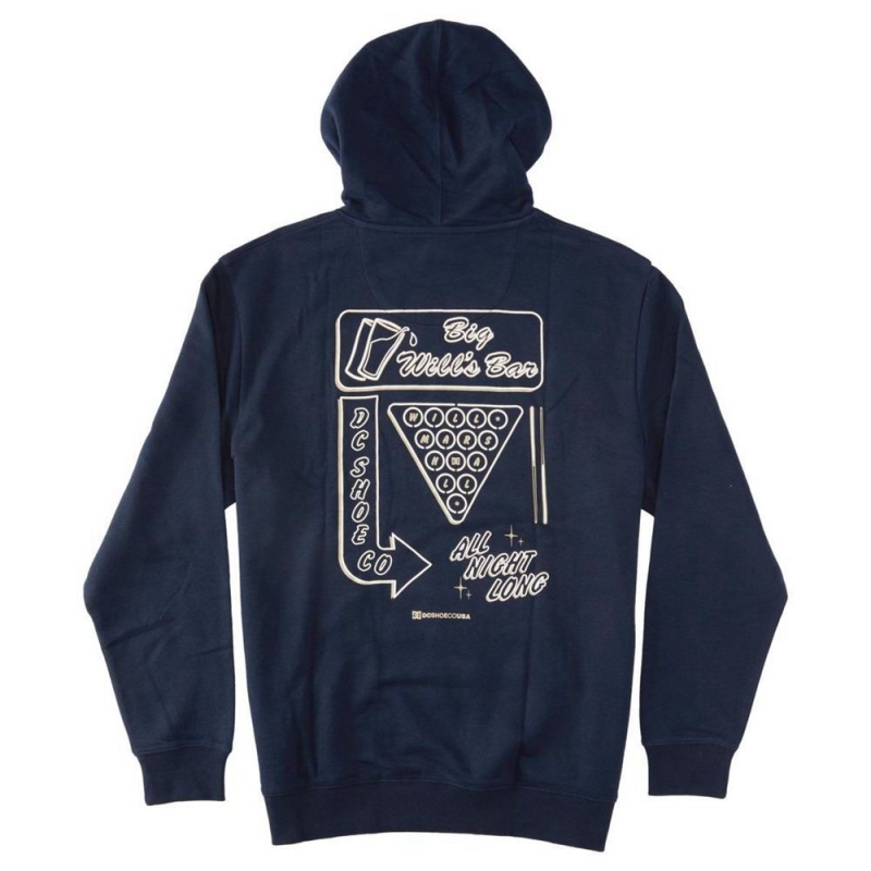 DC Shoes Big Willys Hoodie Heren Donkerblauw | FLL10Q-751