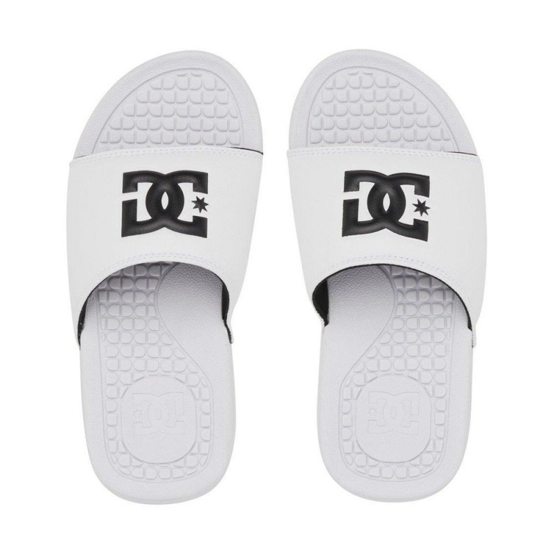 DC Shoes Bolsa Badeslippers Dames Wit Zwart | QEX87F-923