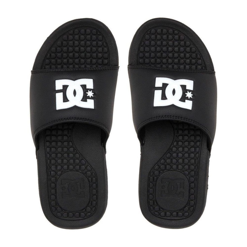 DC Shoes Bolsa Badeslippers Dames Zwart Wit | BQC12J-526