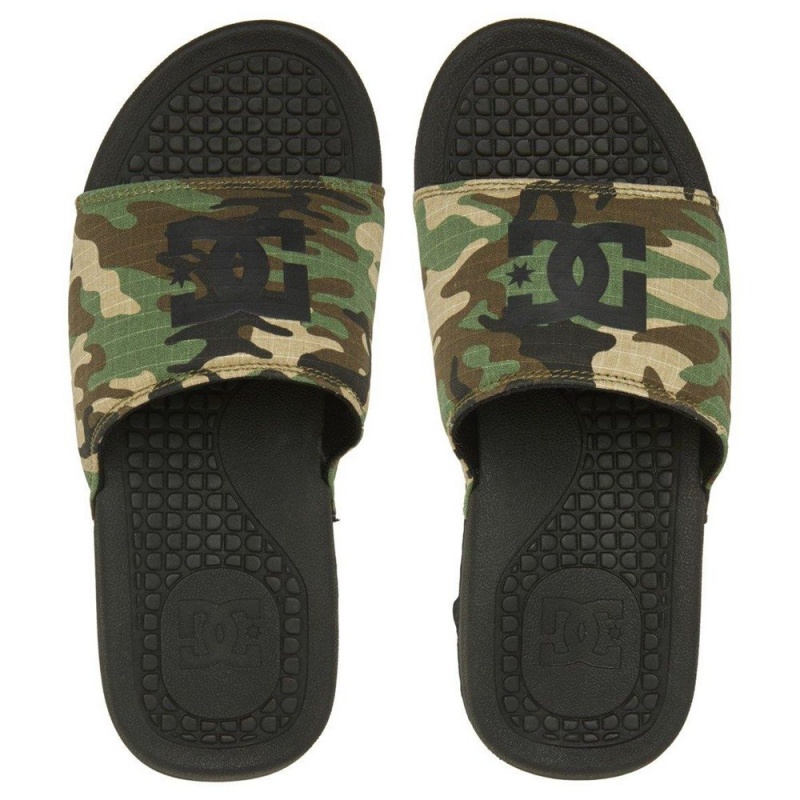 DC Shoes Bolsa Badeslippers Heren Camo Zwart | UJO76G-795