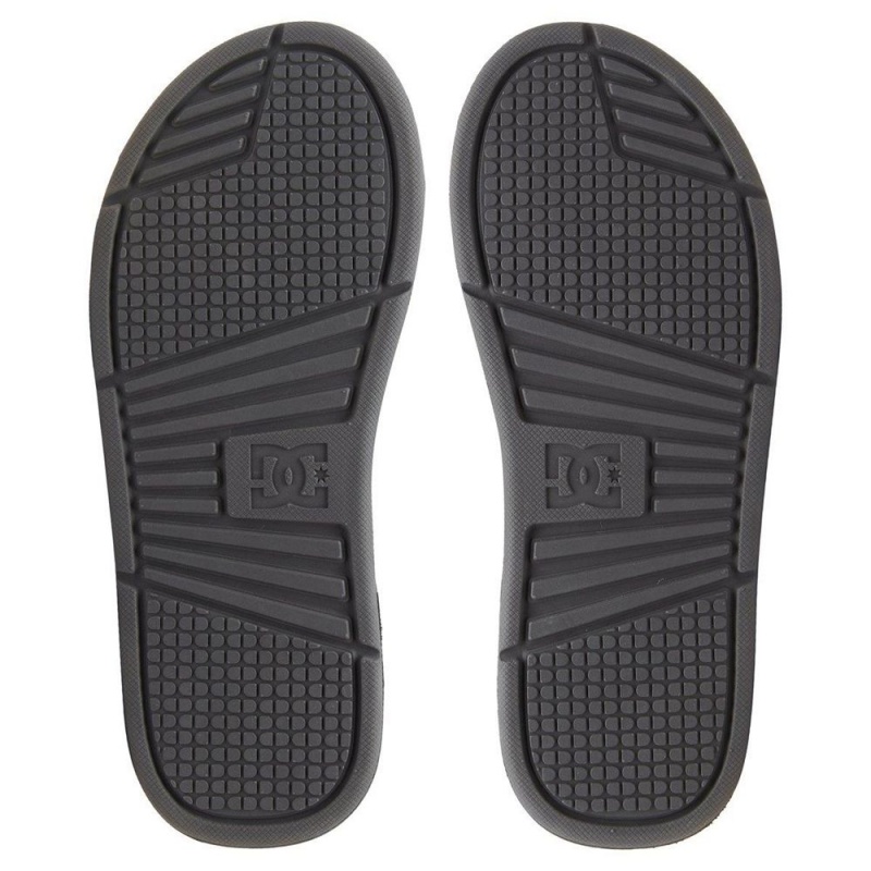 DC Shoes Bolsa Badeslippers Heren Zwart Grijs | YYJ55T-701