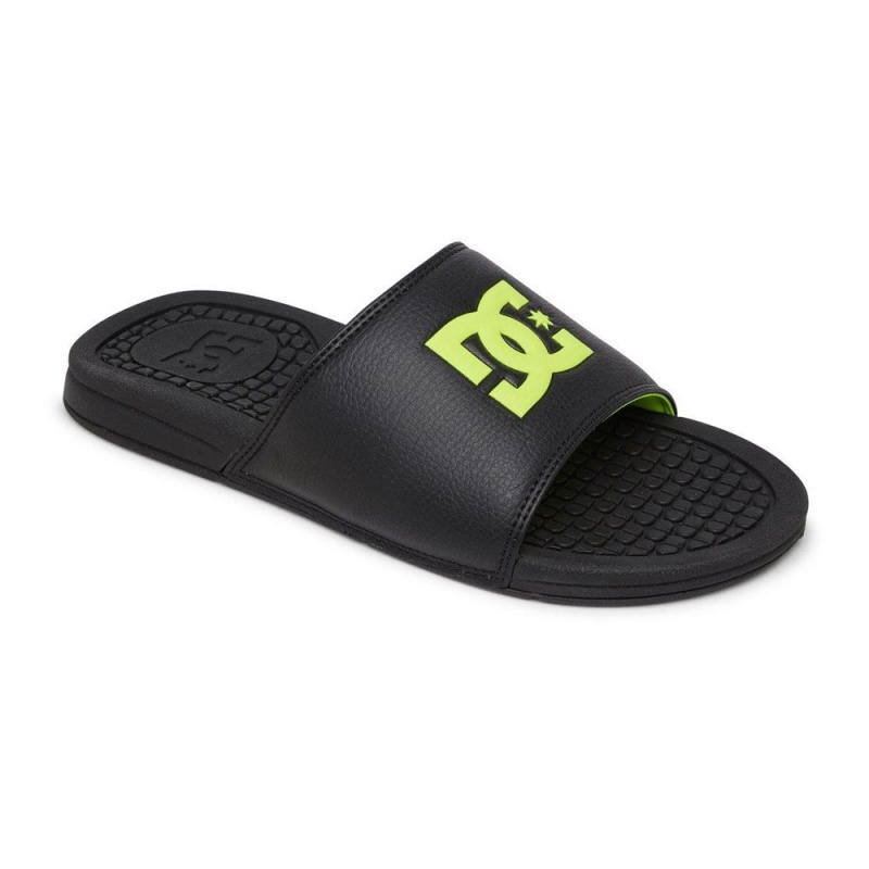 DC Shoes Bolsa Badeslippers Heren Zwart Groen | ZBH64F-514