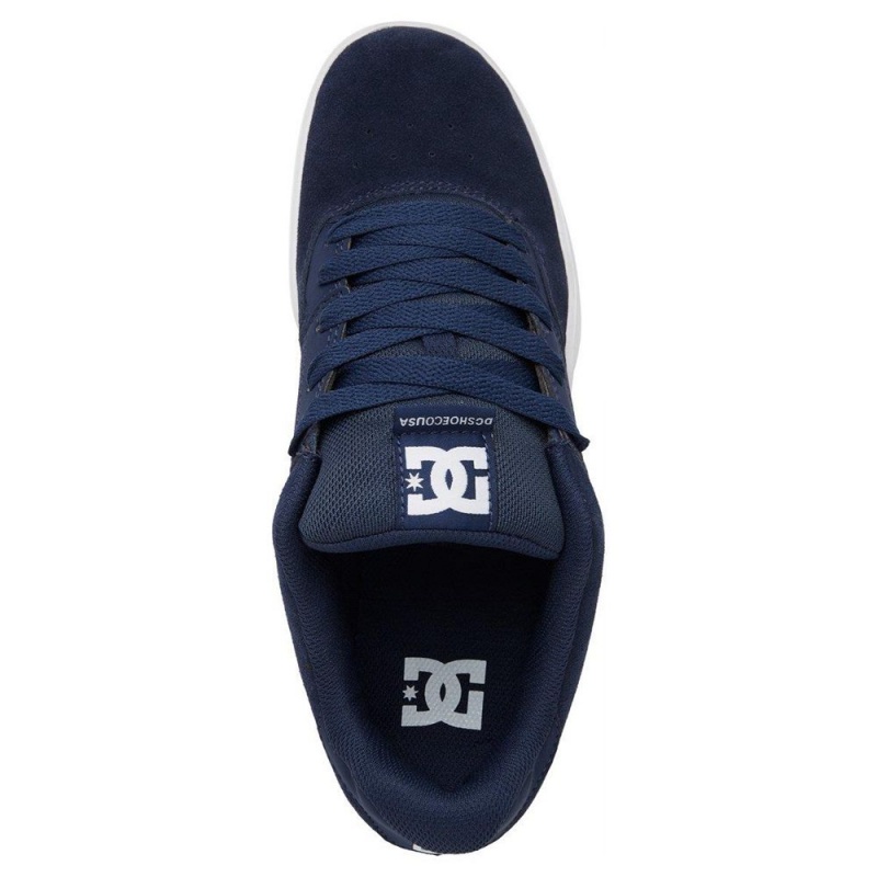 DC Shoes Central Leren Schoenen Heren Donkerblauw Wit | JMT85H-422