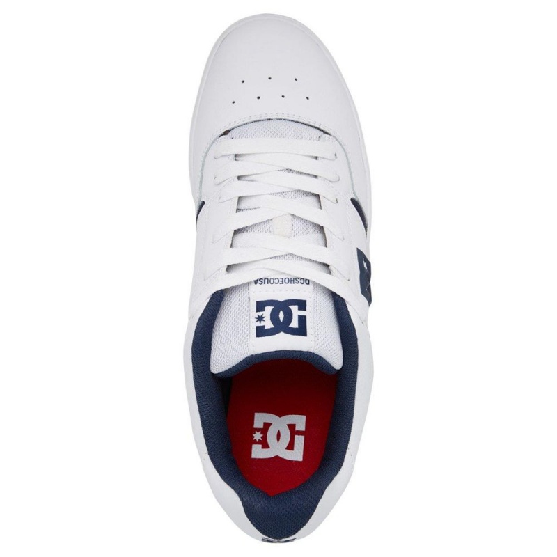 DC Shoes Central Leren Schoenen Heren Wit Blauw | NDU45Q-036