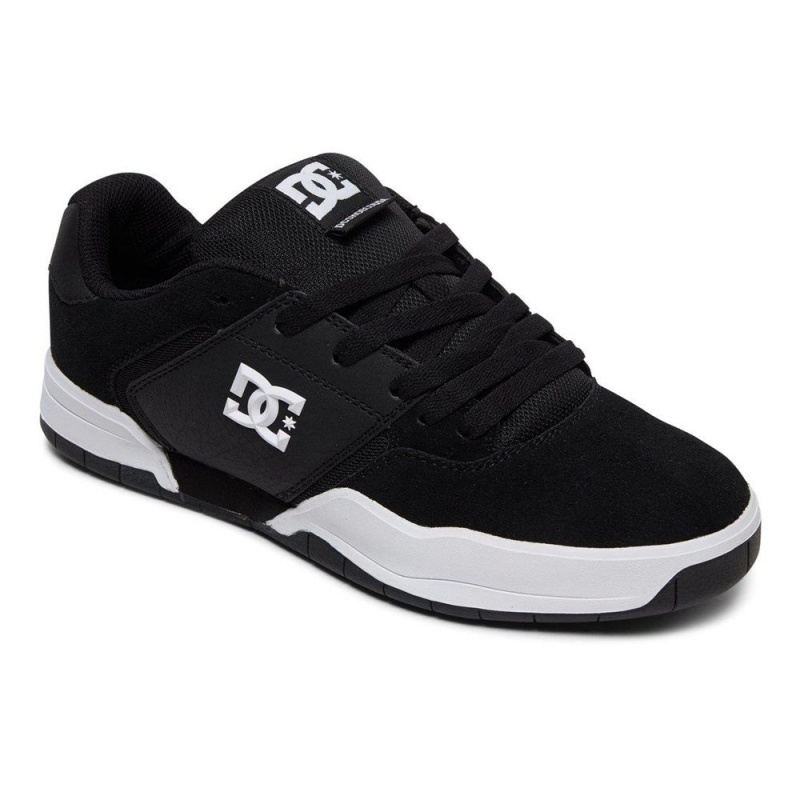 DC Shoes Central Leren Schoenen Heren Zwart Wit | ODA96T-094