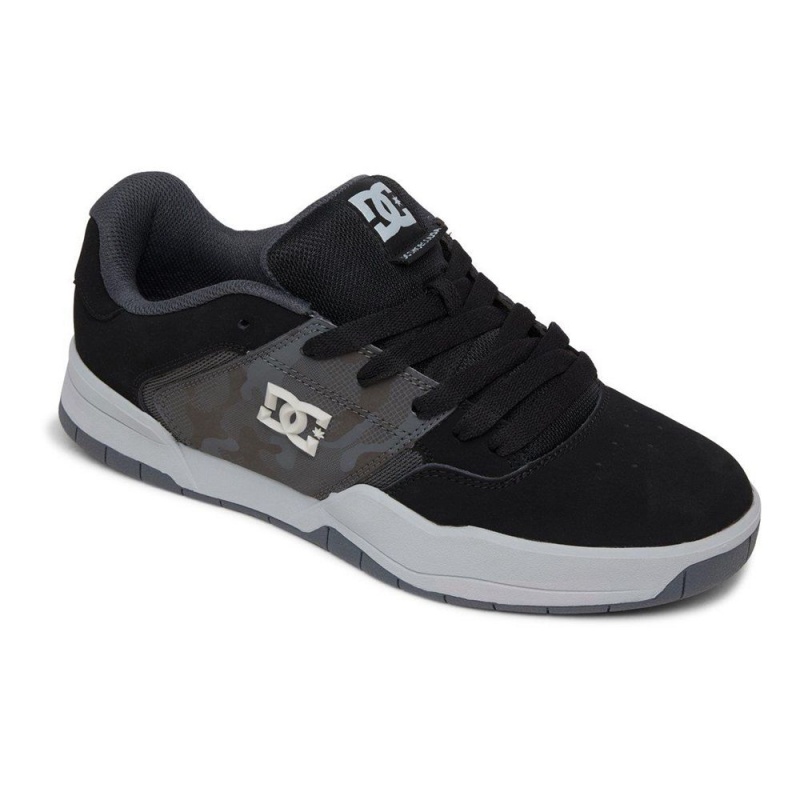 DC Shoes Central Leren Schoenen Heren Zwart Camo | RHI40F-507