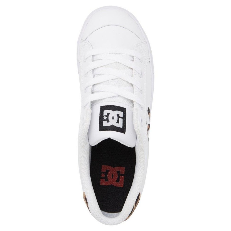 DC Shoes Chelsea Schoenen Dames Wit Leopard | LPZ78K-686