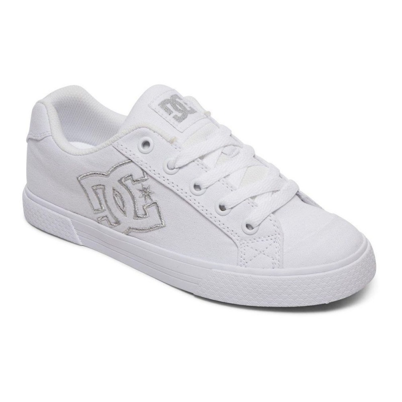 DC Shoes Chelsea TX Schoenen Dames Wit Zilver | YNF97X-964