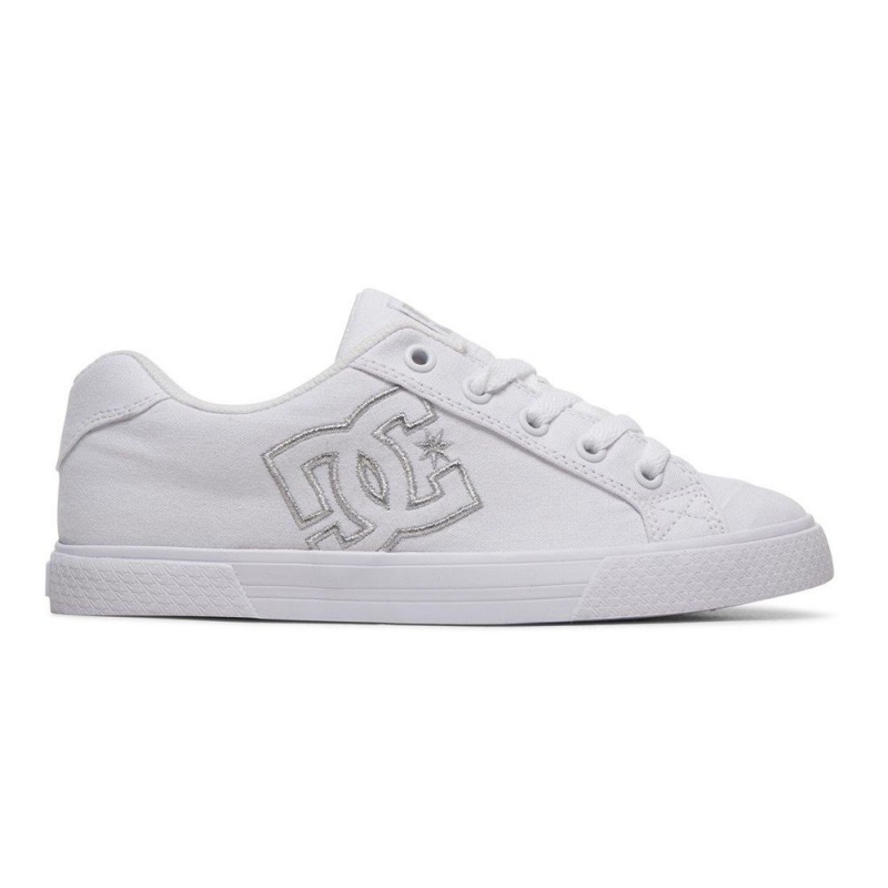 DC Shoes Chelsea TX Schoenen Dames Wit Zilver | YNF97X-964